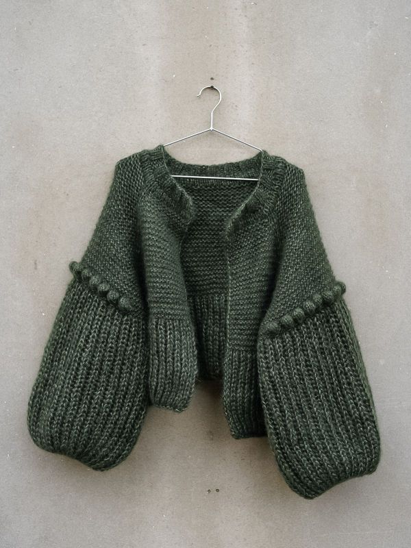 Knitting pattern for Grey sheep bobble jacket