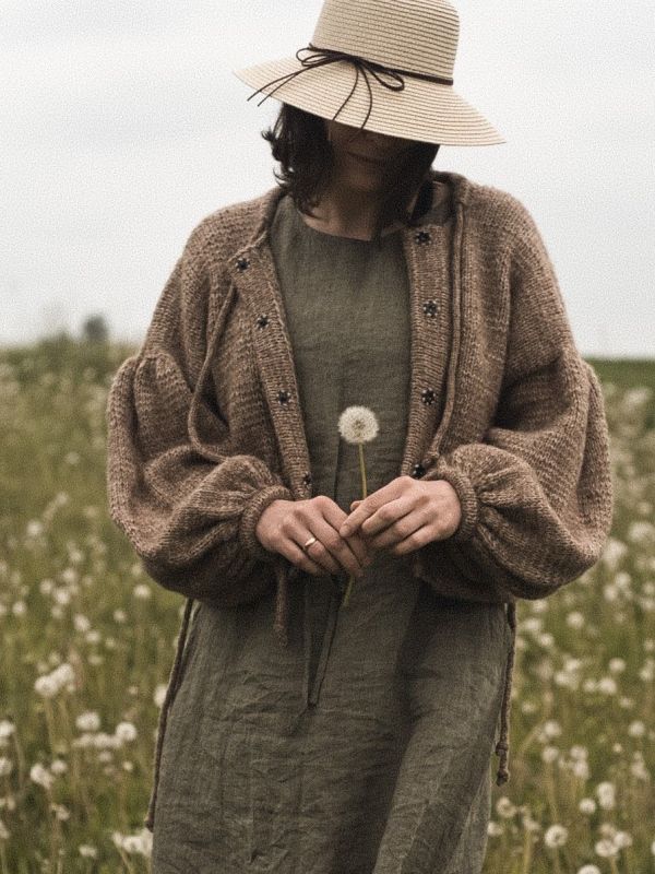 Knitting pattern for Balloon sleeve cardigan