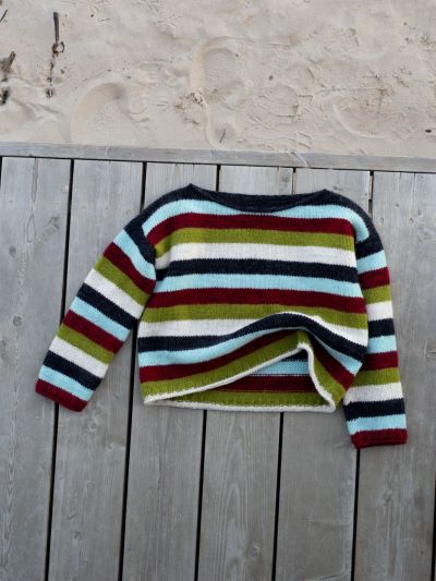 Knitting pattern for the Striped Muse sweater