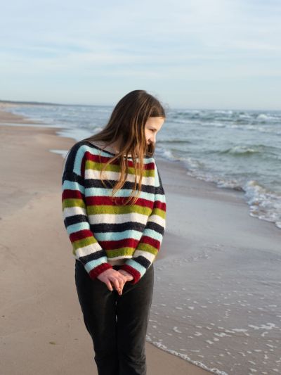 Knitting pattern for the Striped Muse sweater