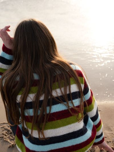 Knitting pattern for the Striped Muse sweater