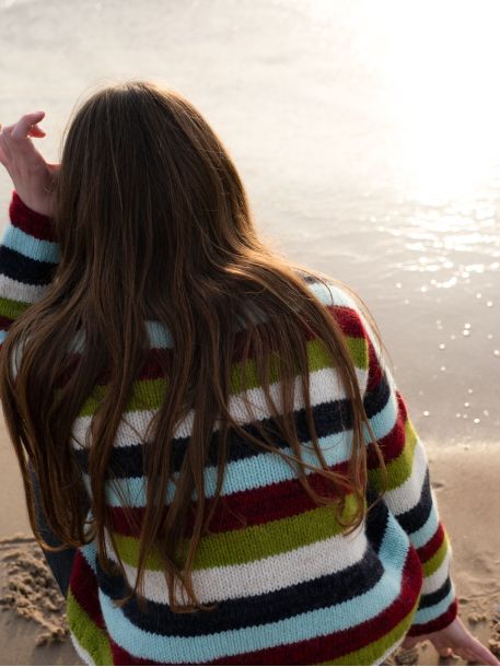 Knitting pattern for the Striped Muse sweater
