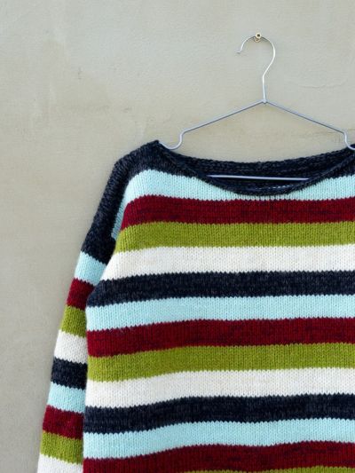 Knitting pattern for the Striped Muse sweater