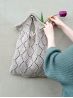 Diamond Market Bag Knitting Pattern with Diamond Lace Stitch