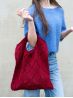 Diamond Market Bag Knitting Pattern with Diamond Lace Stitch