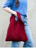 Diamond Market Bag Knitting Pattern with Diamond Lace Stitch