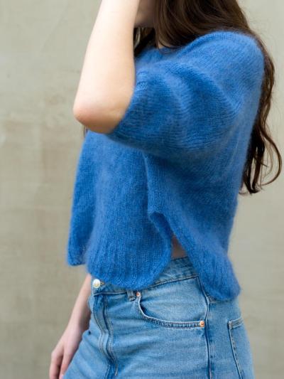 Yoga Mohair Sweater Knitting Pattern – Light, Elegant, and Soft