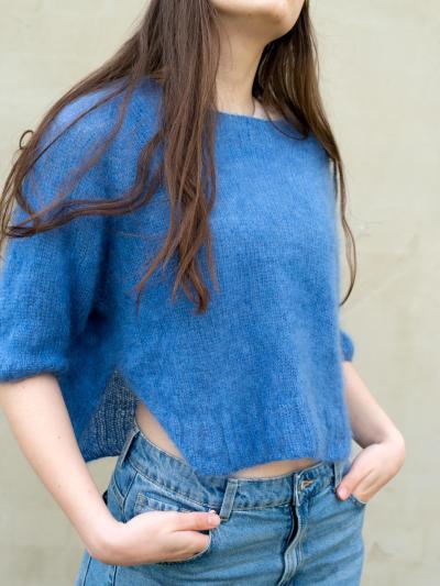 Yoga Mohair Sweater Knitting Pattern – Light, Elegant, and Soft