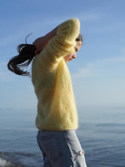 Mohair Muse Sweater – Modern Knitting Pattern with Mohair Elegance