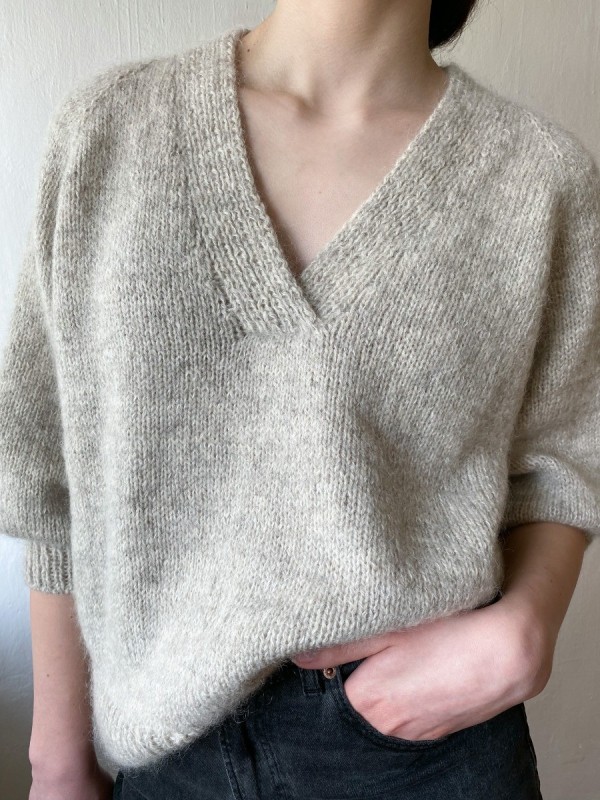 Mohair Weekend Sweater Knitting Pattern – Hip-Length, Balloon Sleeves ...