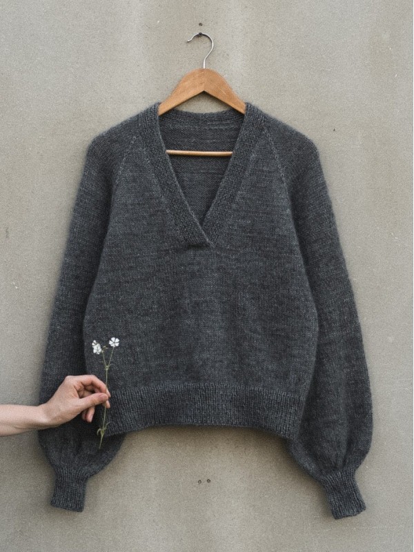 Mohair Weekend Sweater Knitting Pattern – Hip-Length, Balloon Sleeves ...