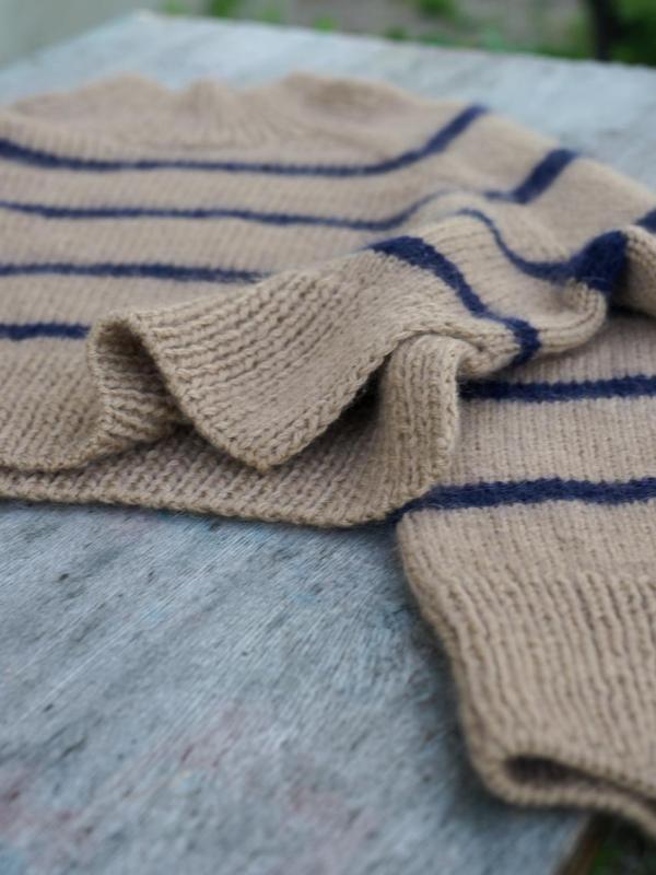 Ruke Cropped Sweater – Striped Knitting Pattern PDF
