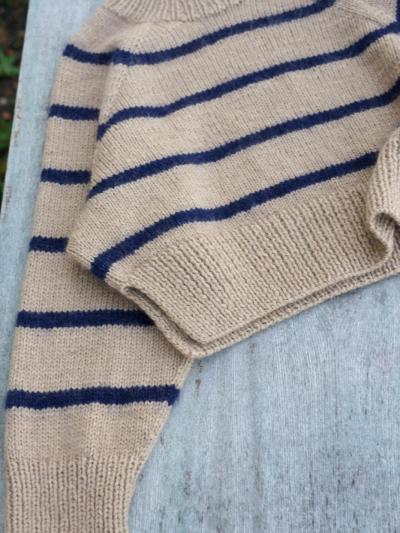 Ruke Cropped Sweater – Striped Knitting Pattern PDF