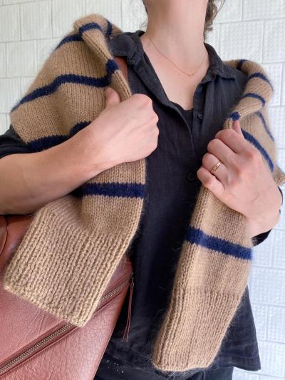 Ruke Cropped Sweater – Striped Knitting Pattern PDF