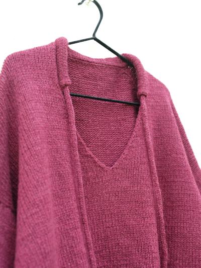 V-neck Ruke Good Night sweater pattern close-up
