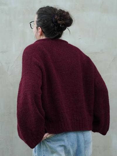 On model Ruke Good Night sweater pattern styling