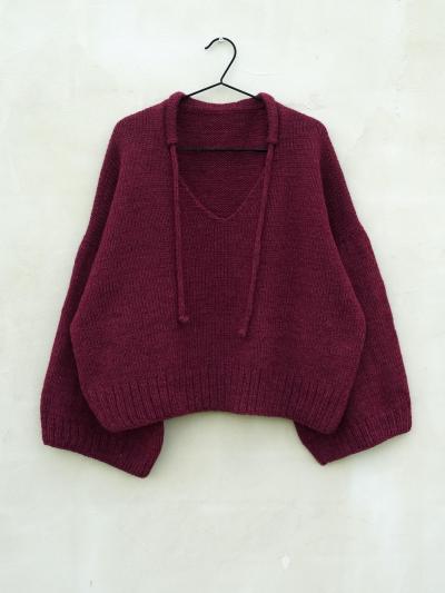 Flat lay Ruke Good Night sweater knitting pattern