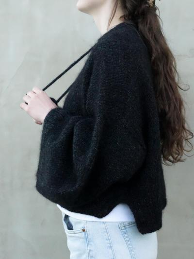 Side slits Ruke Good Night knitting pattern sweater