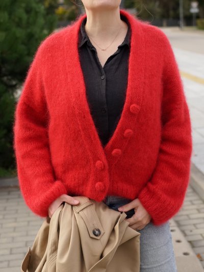 Ruke Solid cardigan – knitting pattern (PDF)