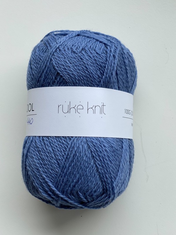 Ruke knit Wool yarn - Pastel blue (440), 100g Ruke knit Wool yarn - Pastel blue (440), 100g