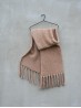 Ruke Fingers Scarf knitting pattern – flat lay view showing scarf length and finger fringes