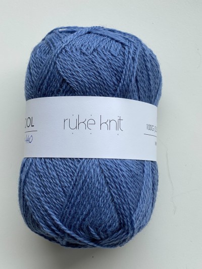 Ruke knit wool yarn, 100 g / 350 m - 3.5 oz / 383 yds, sport weight