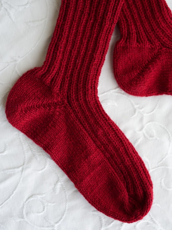 Ruke Weekend Socks knitting pattern heel detail with German short rows