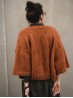 Cherry Blossom cardigan knitting pattern full back view by Ruke Knit