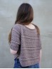 Yoga Summer sweater knitting pattern back view on model