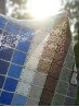 Grandma’s Crocheted Blanket crochet pattern sunlight detail showing colourful wool squares