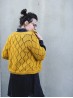 Diamond Cardigan knitting pattern by Ruke Knit with back lace and raglan detail