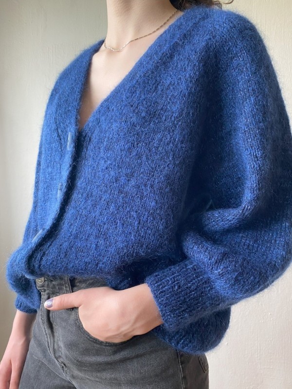 Mohair Weekend Cardigan Knitting Pattern – Hip-Length, V-Neck