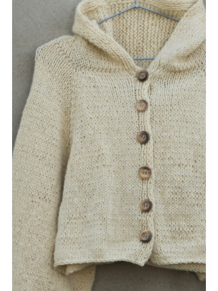 Knitting pattern for Hooded short cardigan