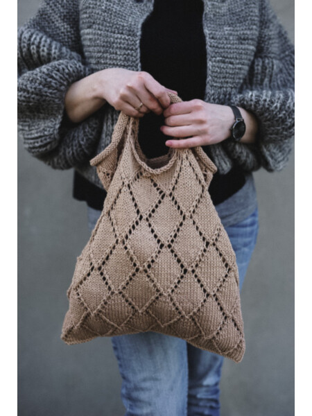 Knitting pattern for Diamond market bag