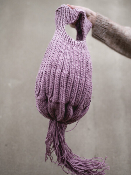 Knitting pattern for Onion market bag