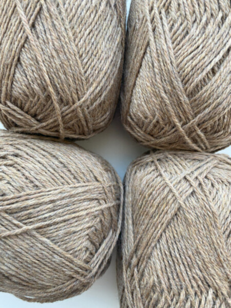 Ruke knit Semi-Wool yarn - Melange brown (70), 100g