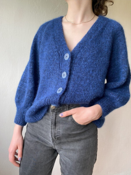 Knitting pattern for Mohair Weekend cardigan