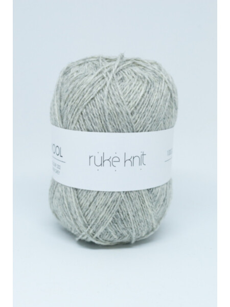 Ruke knit Wool yarn - Light grey colour (202), 100g