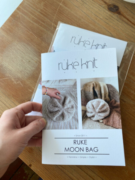 PRINTED Knitting pattern for Ruke moon bag