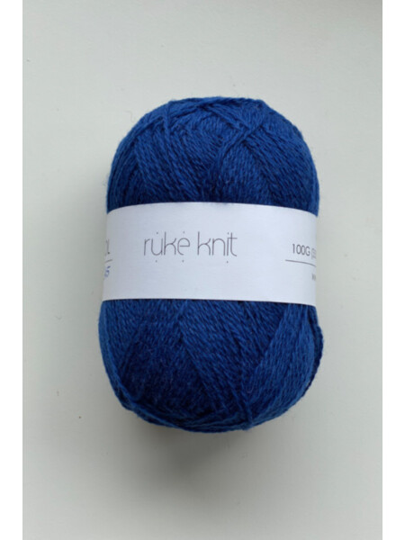 Ruke knit Wool yarn - Royal blue (245), 100g