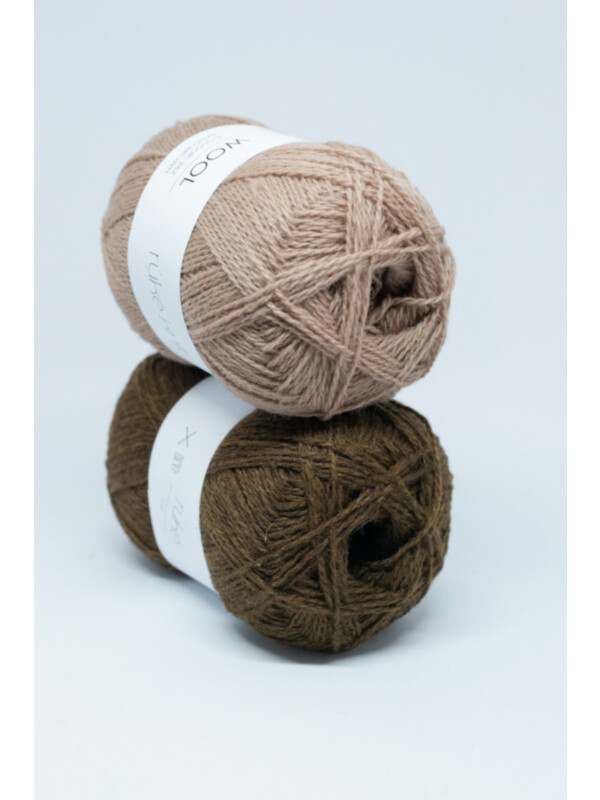 Ruke knit Wool yarn Chocolate brown colour