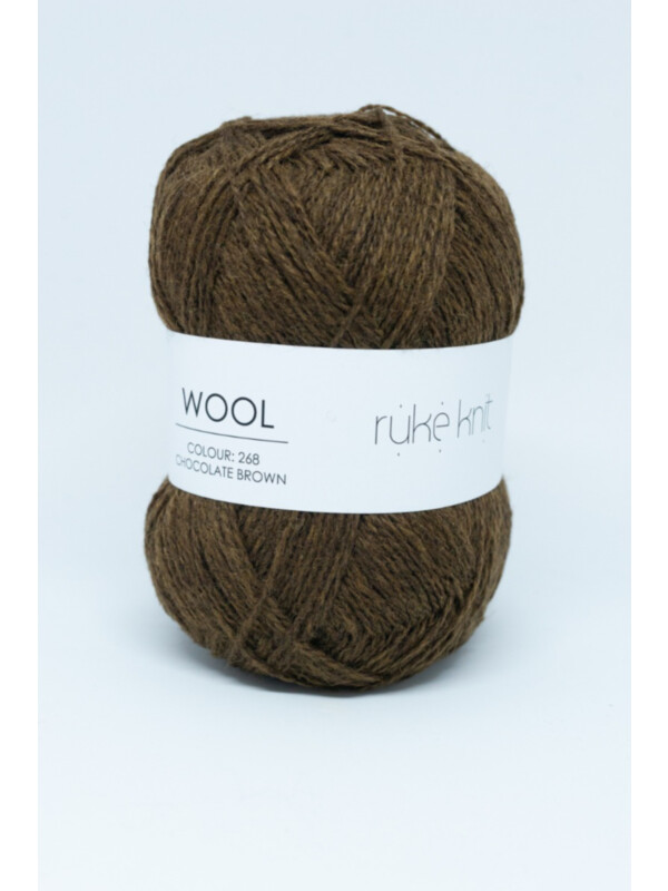 Chocolate brown Ruke knit Wool yarn