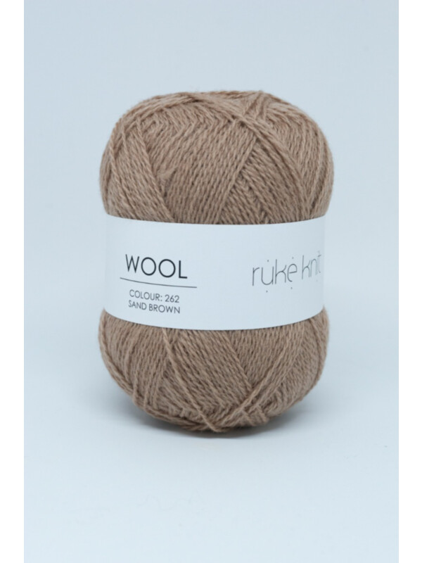 Ruke knit Wool yarn Sand brown colour