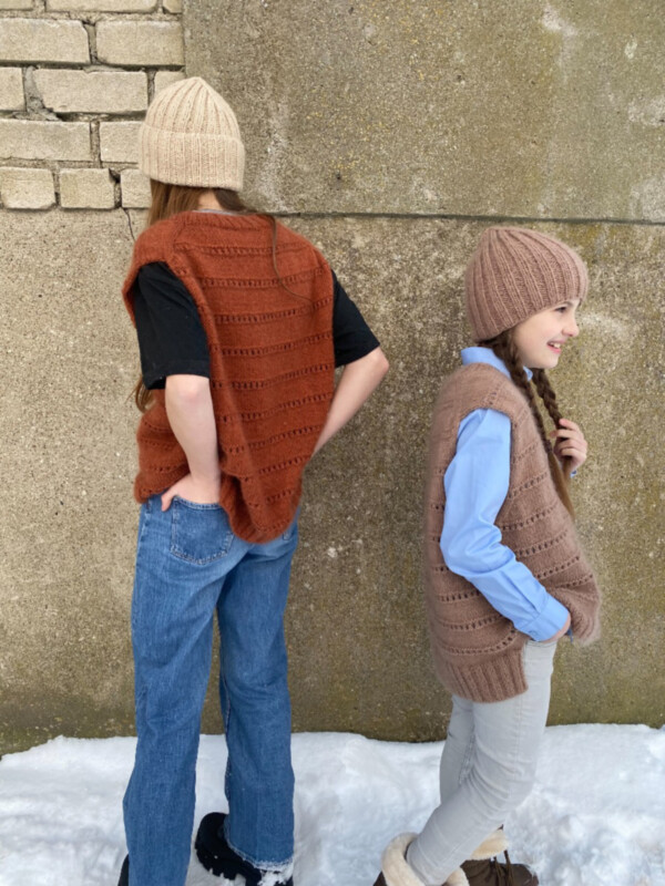 Rib hat ruke knitting pattern for children and adults