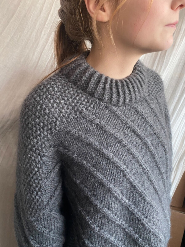 Sweater knitting pattern with two neck designs included
